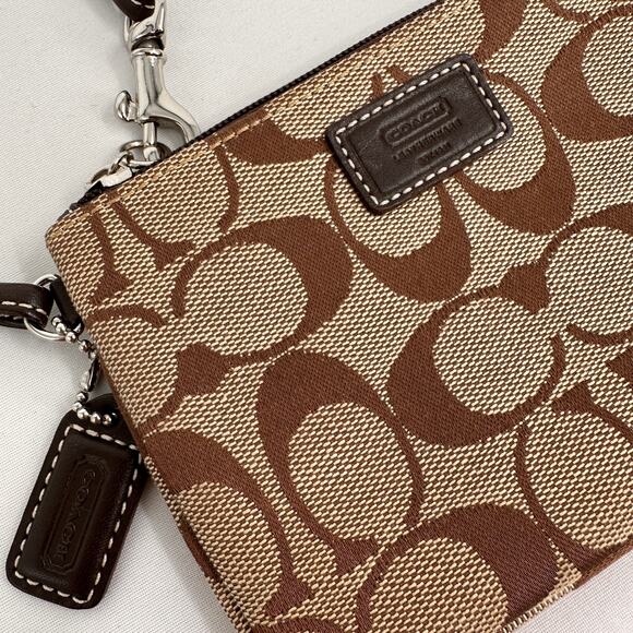Coach Signature Mini Wristlet Pouch - Picture 2 of 6